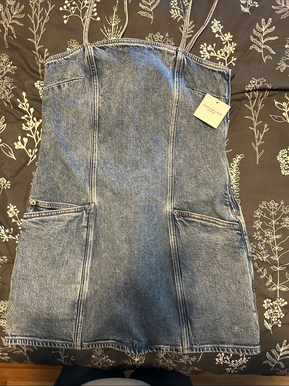 American Eagle Outfitters Blue Denim Mini Dress